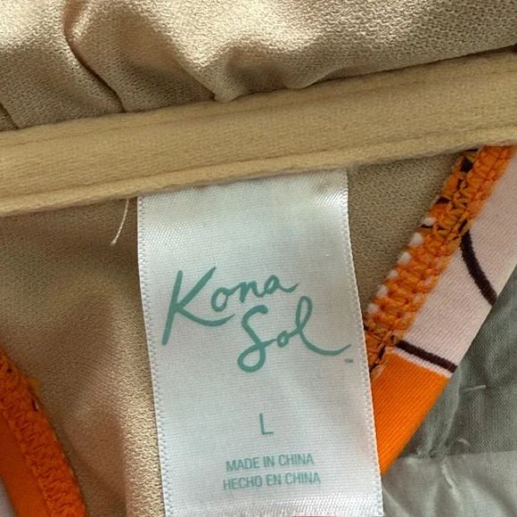 Kona Sol Bikini Top & Bottoms, Size Large/Medium - Picture 5 of 6
